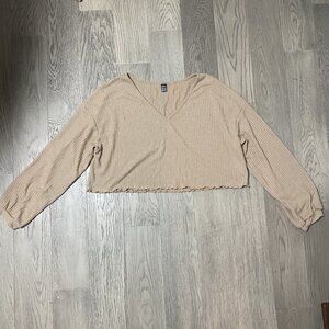 Shein Long Sleeve Crop Top